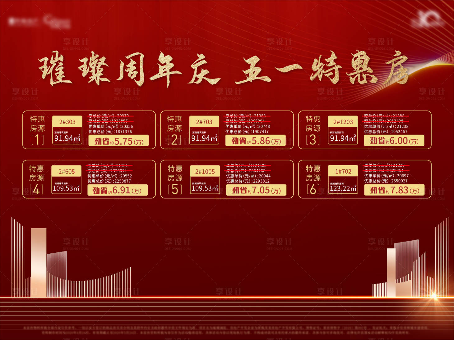 源文件下載【享設計】搜索編號：40010007237623044【地產紅色特惠房源展板】