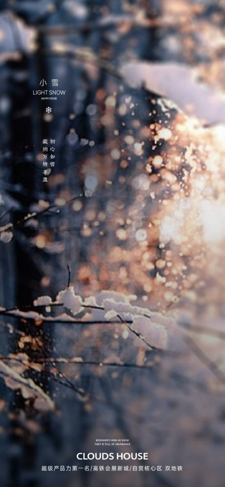 源文件下载【地产小雪大雪节气海报】编号：58710007190046129