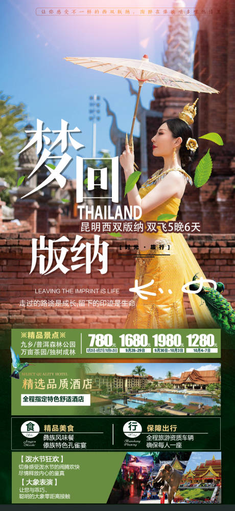 编号：20211102172922994【享设计】源文件下载-云南西双版纳旅游创意海报