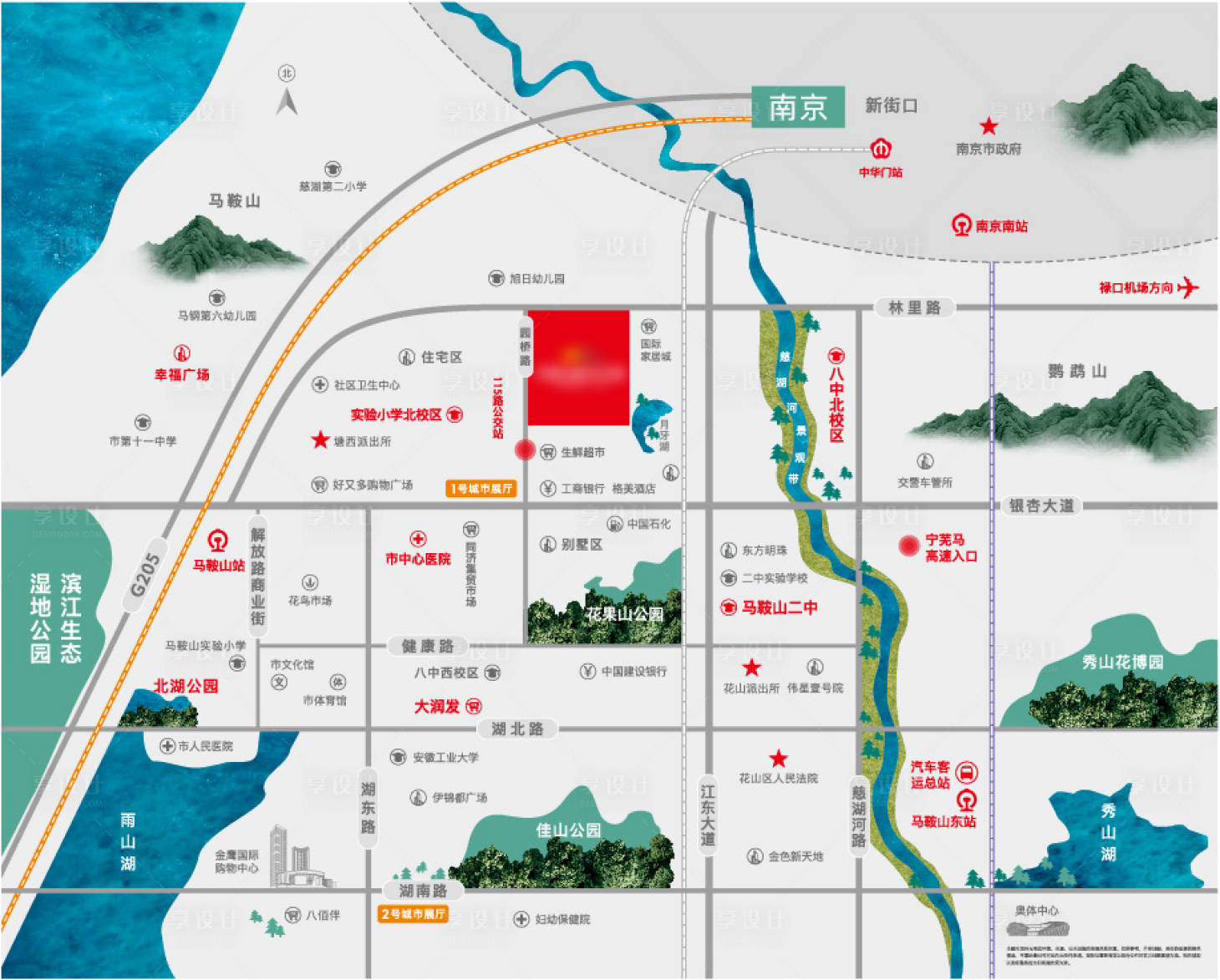 源文件下载【享设计】搜索编号：43460006920658596【线下物料区位图】