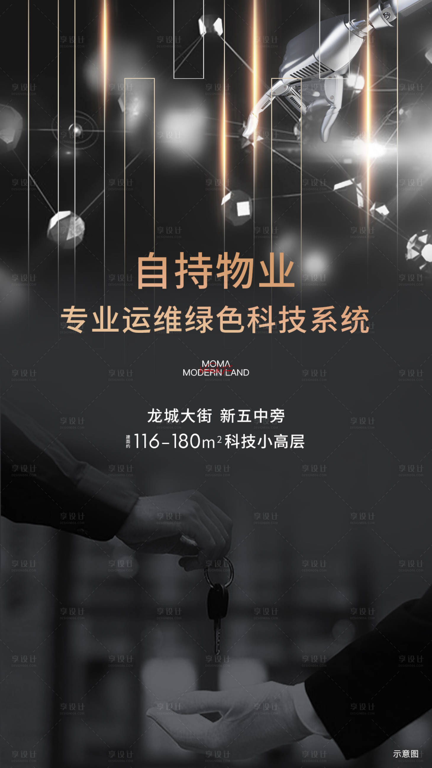 源文件下载【享设计】搜索编号：16850007258706759【房地产科技物业海报】