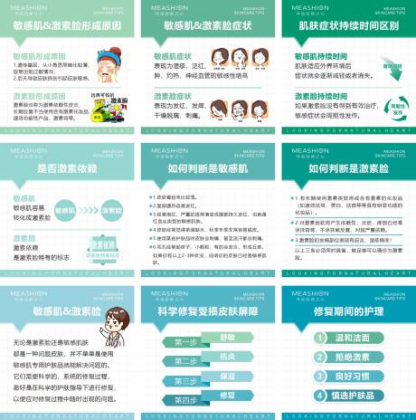 源文件下载【护肤知识九宫格海报】编号：79250007304075471