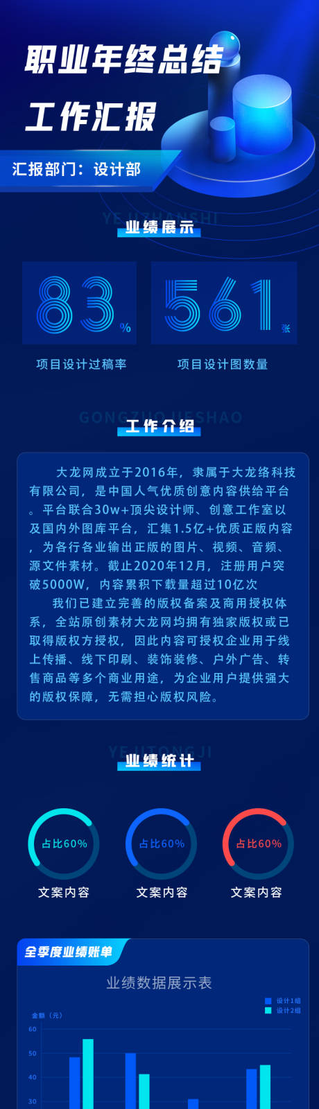 源文件下载【蓝色科技公司年终汇报长图】编号：70660007296989941