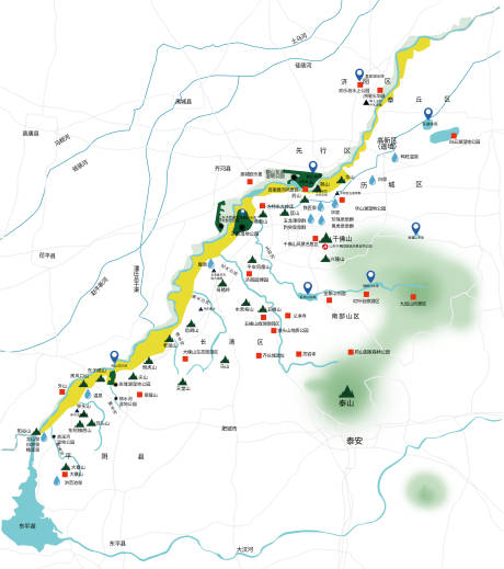 源文件下载【黄河济南旅游地图】编号：20211124115555818