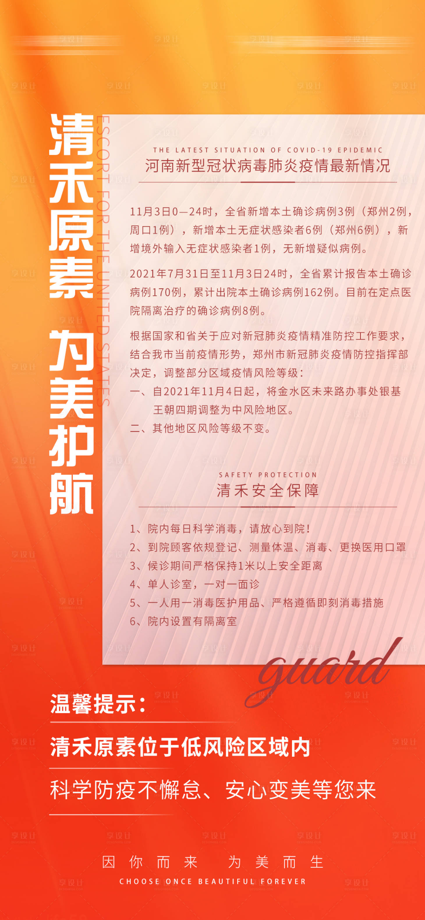 源文件下载【享设计】搜索编号：14690007120935442【医美疫情防疫温馨提示海报】