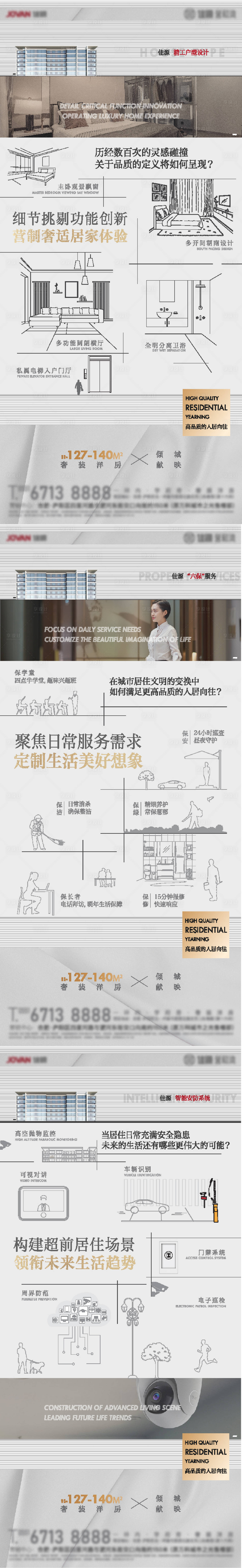 源文件下载【享设计】搜索编号：60630007153167617【地产洋房精工价值点系列海报】