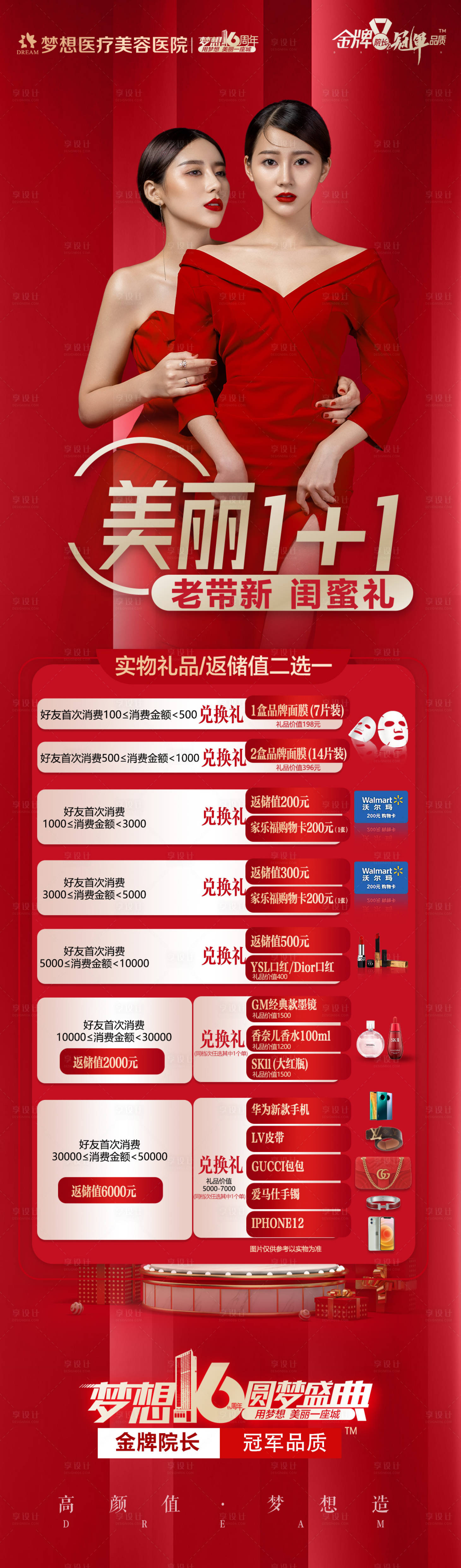 源文件下载【享设计】搜索编号：94810007187844446【医美促销宣传海报长图】