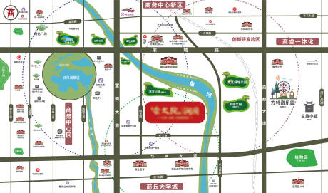 源文件下载【房地产区位图广告展板】编号：35150007276955677