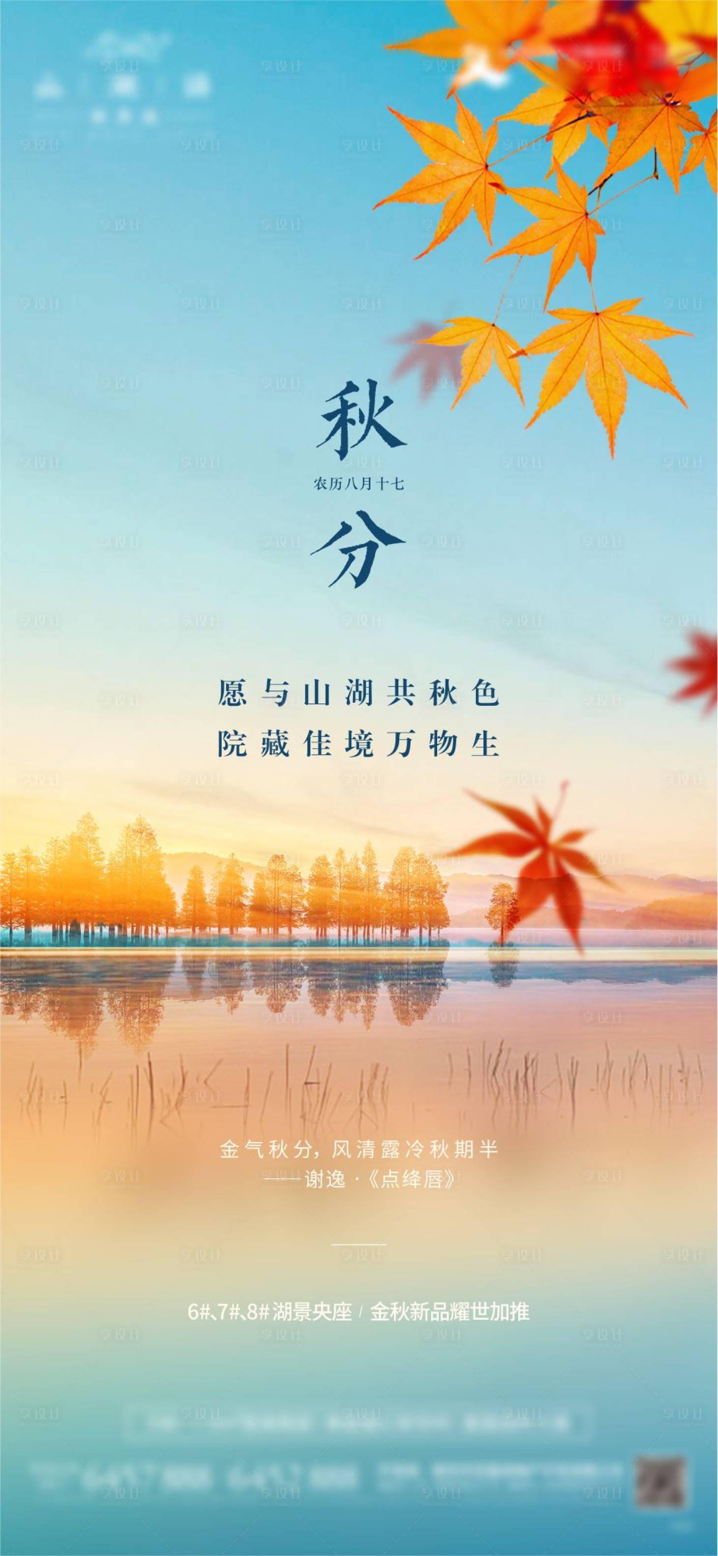 源文件下载【地产秋分海报】编号：17950007060696438
