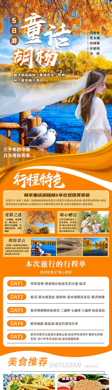 源文件下载【童话胡杨林旅游详情页海报】编号：26510007195317810