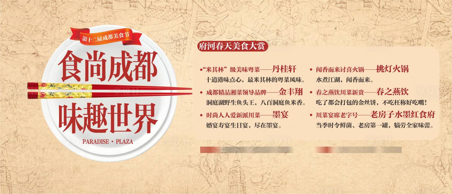源文件下载【美食中式餐饮活动展板】编号：39350007452168814