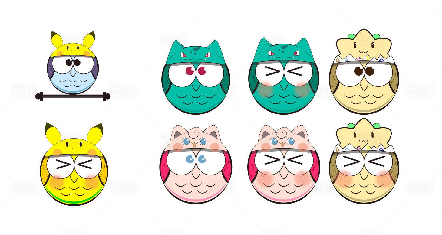 源文件下载【矢量猫头鹰插画】编号：78030007075807199