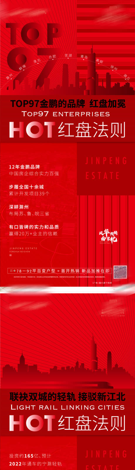 编号：20211130075600965【享设计】源文件下载-房地产热销红色红盘系列海报