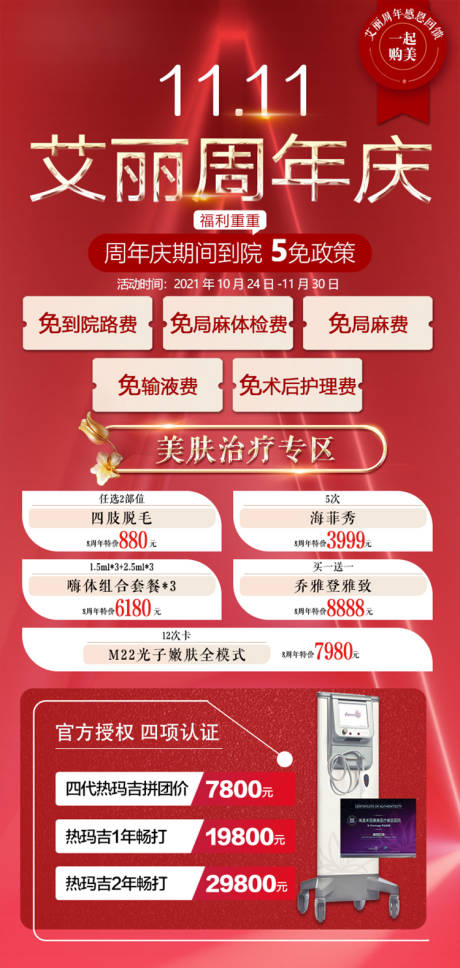 源文件下載【享設計】搜索編號：78660007204392708【醫美周年慶促銷海報】