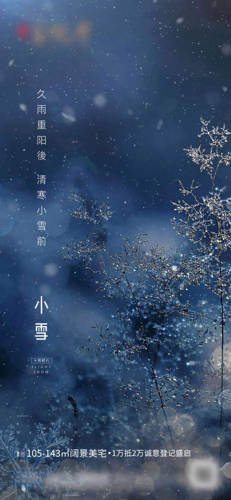源文件下载【小雪节气移动端海报】编号：85820007148245955