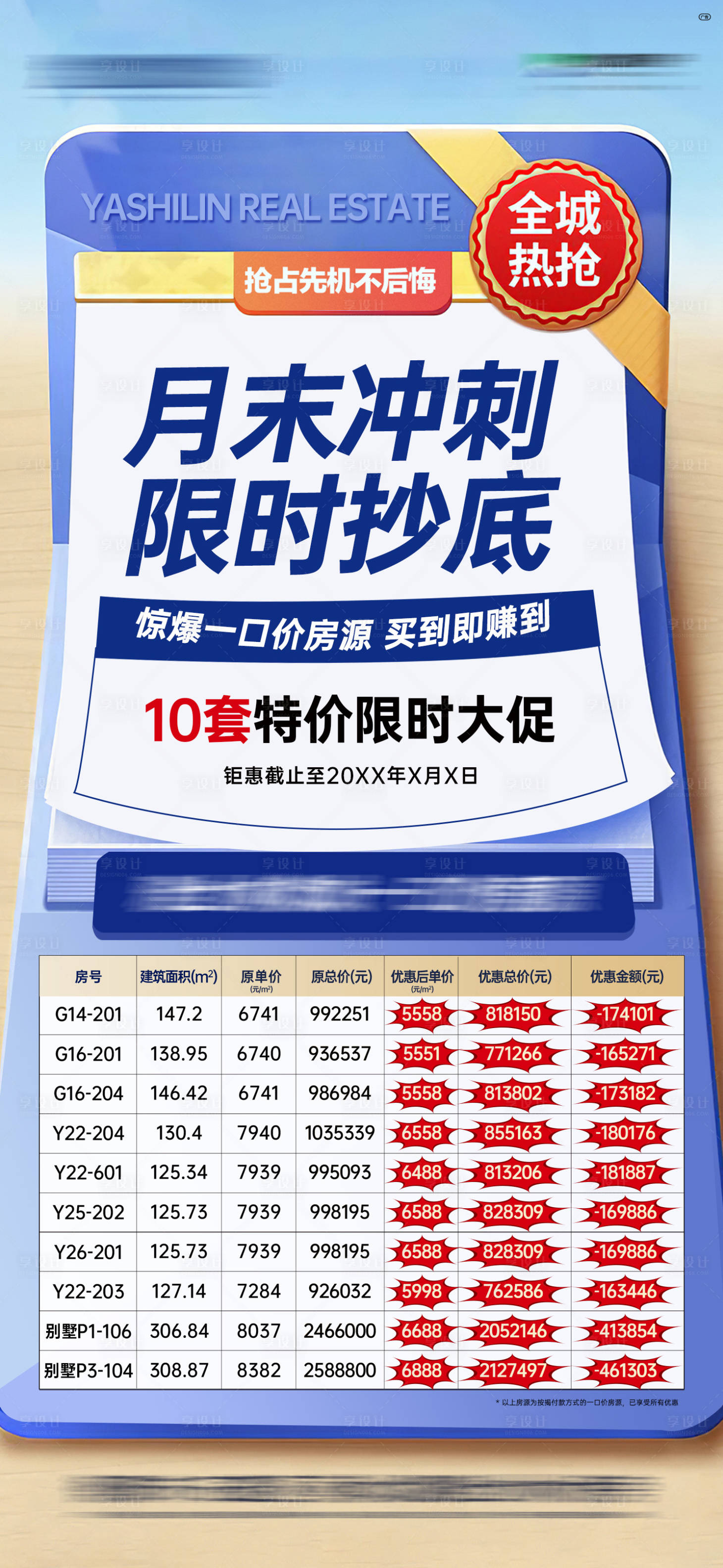 源文件下載【享設計】搜索編號：42170007640171898【特價房海報】