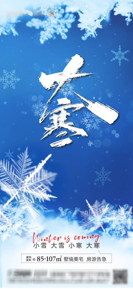 源文件下载【地产小寒大寒节气海报】编号：40740007534919955