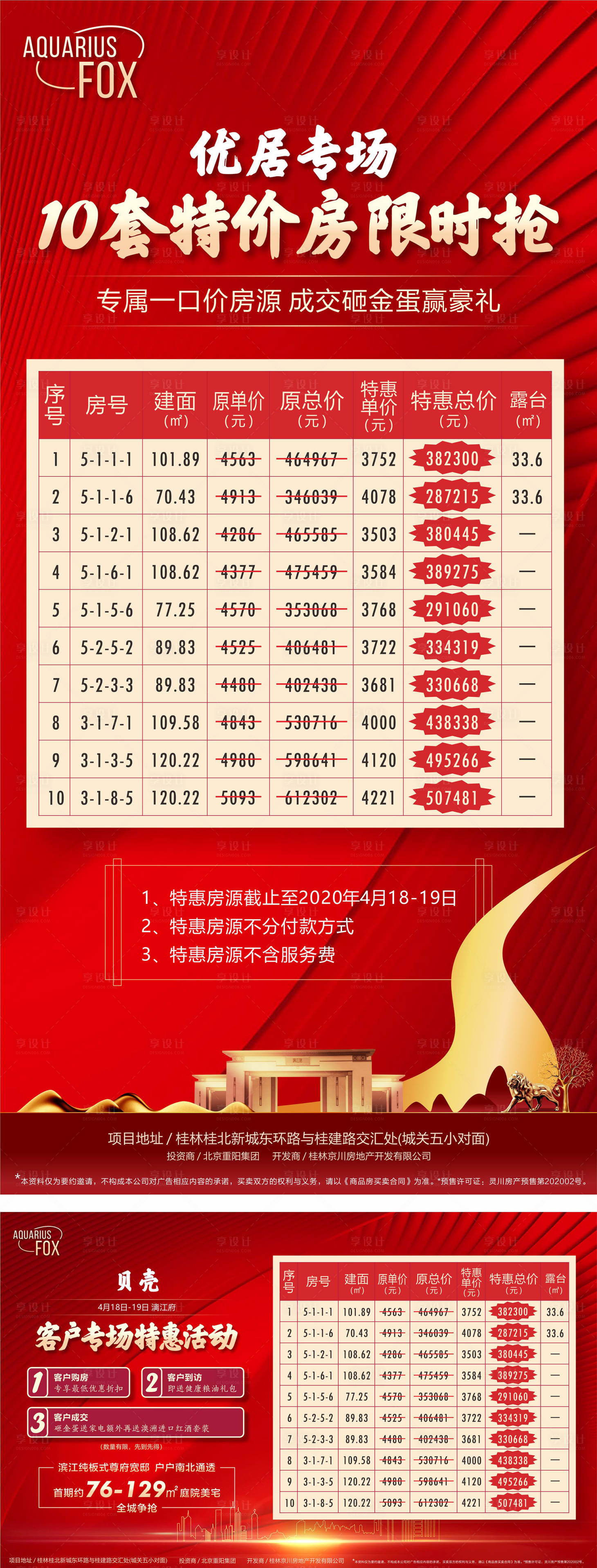 源文件下载【地产特价房红金海报展板】编号：61830007828493143