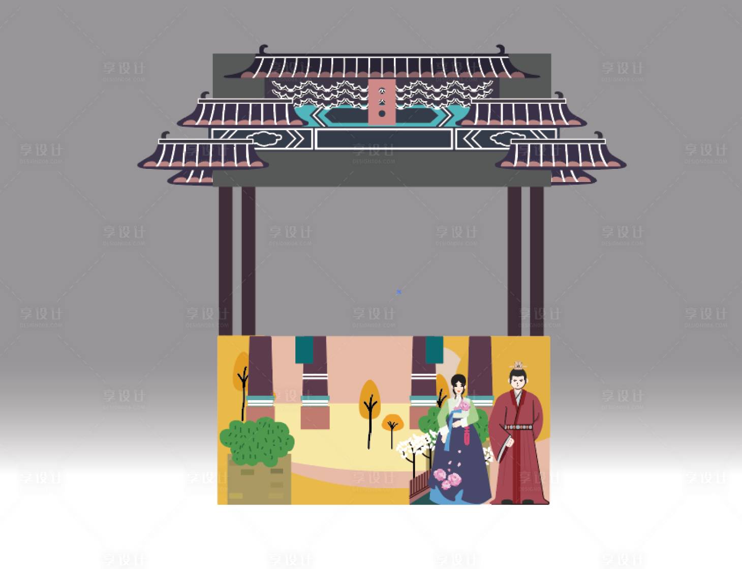 源文件下载【享设计】搜索编号：76870007637875208【古典中式摊位设计】