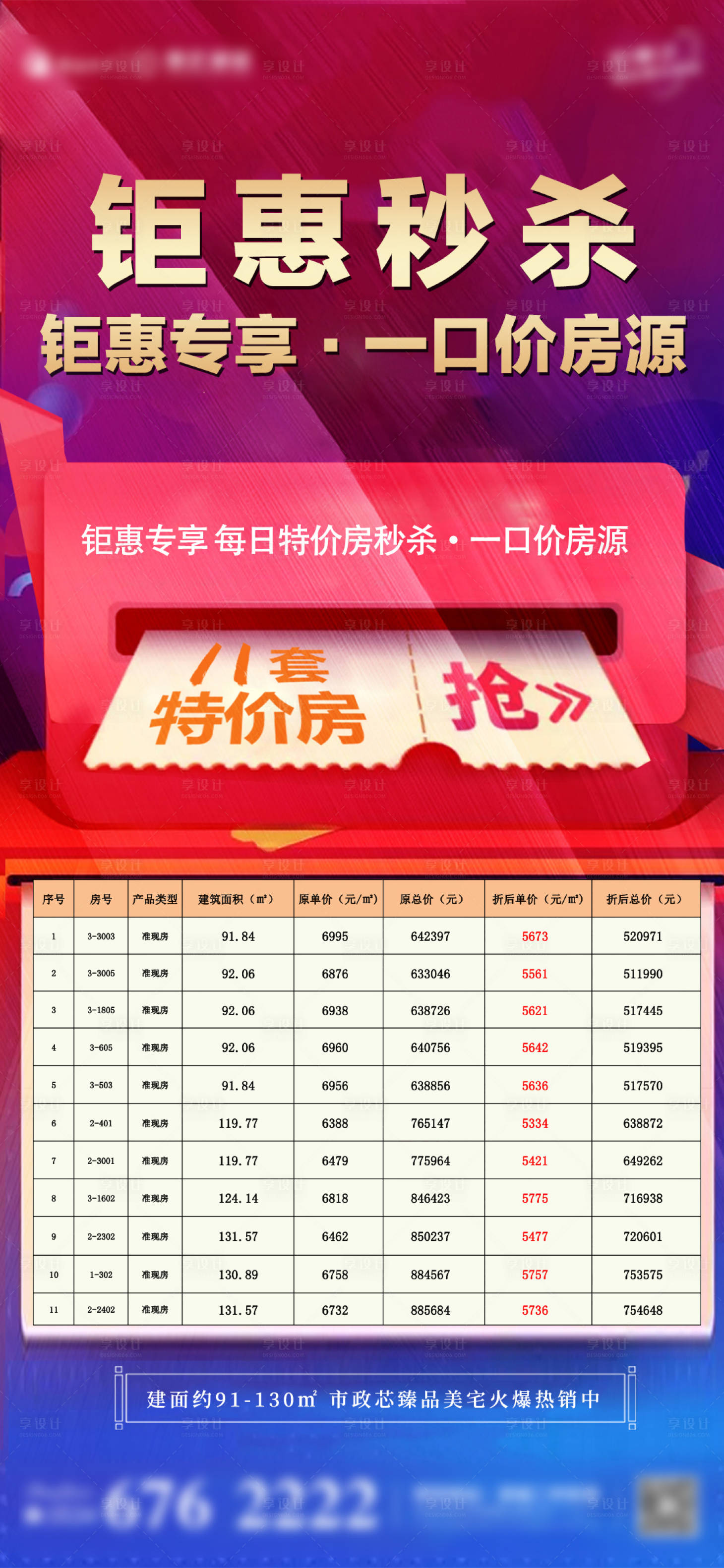 源文件下载【享设计】搜索编号：38040007511093030【地产特价房海报】
