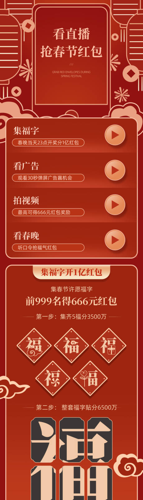 源文件下载【红色春节直播新年信息长图】编号：43780007643368501