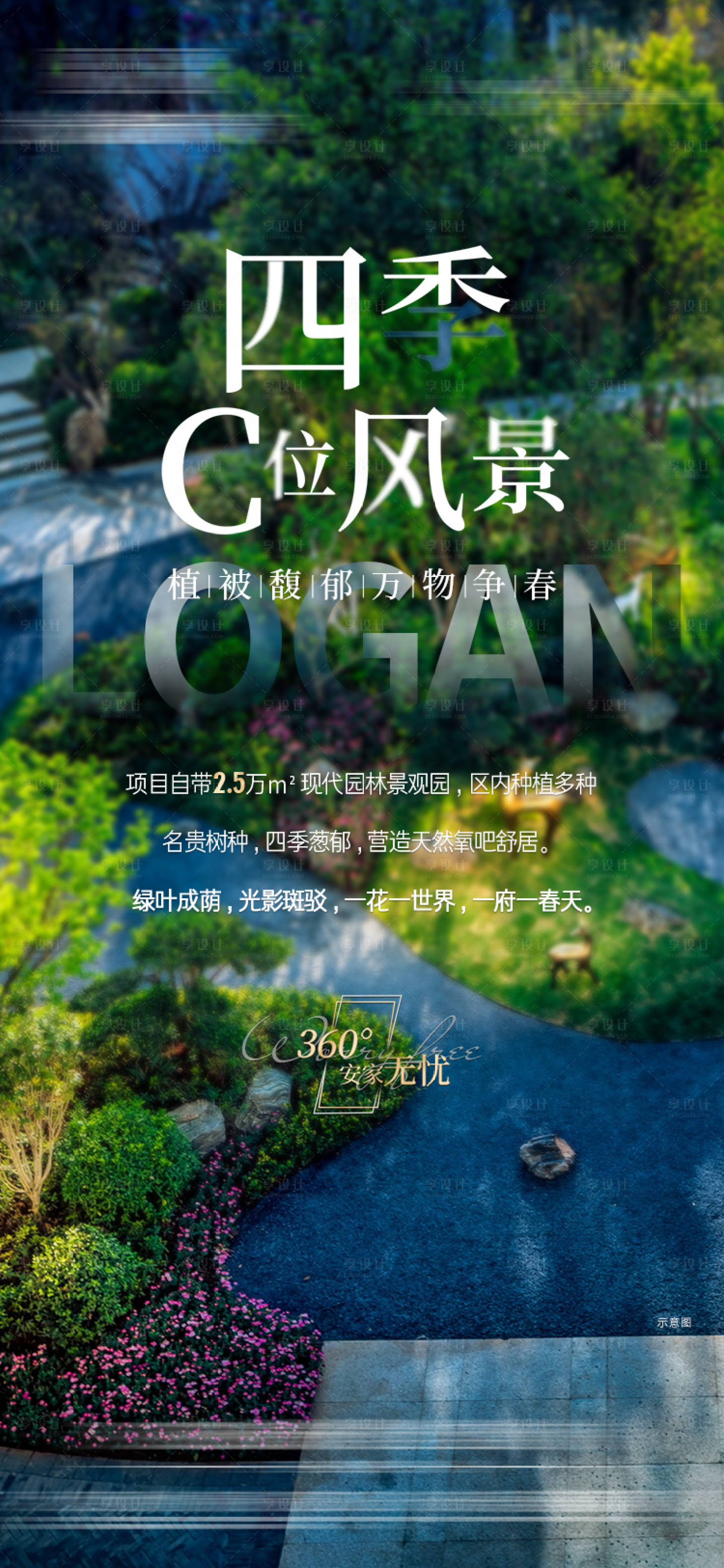 源文件下載【享設(shè)計】搜索編號：88040007721276939【社區(qū)園林價值點海報】