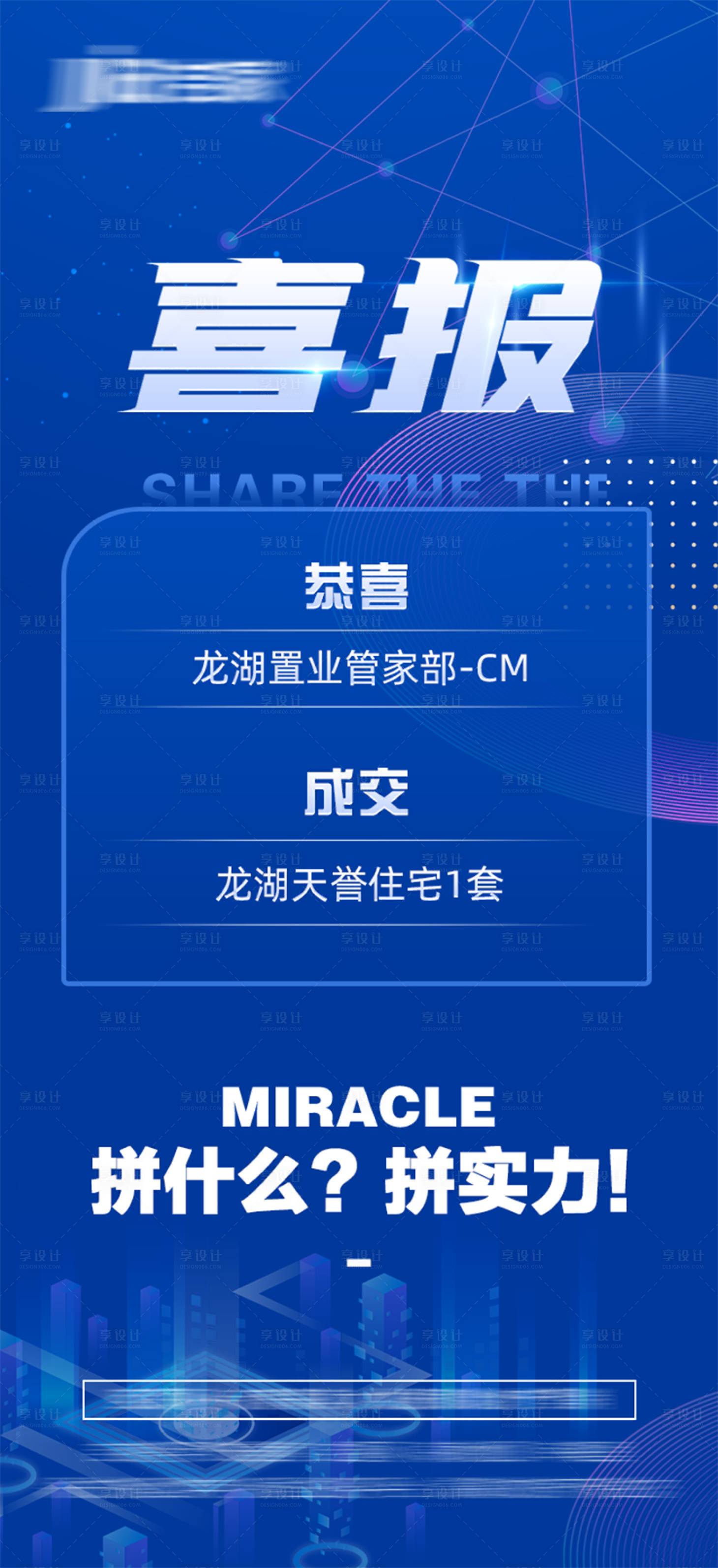 源文件下载【享设计】搜索编号：86800007456708747【地产科技喜报业绩海报】