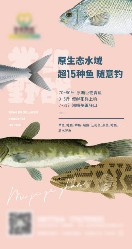 源文件下载【享设计】搜索编号：34690007665199291【鱼类原生态简介海报】