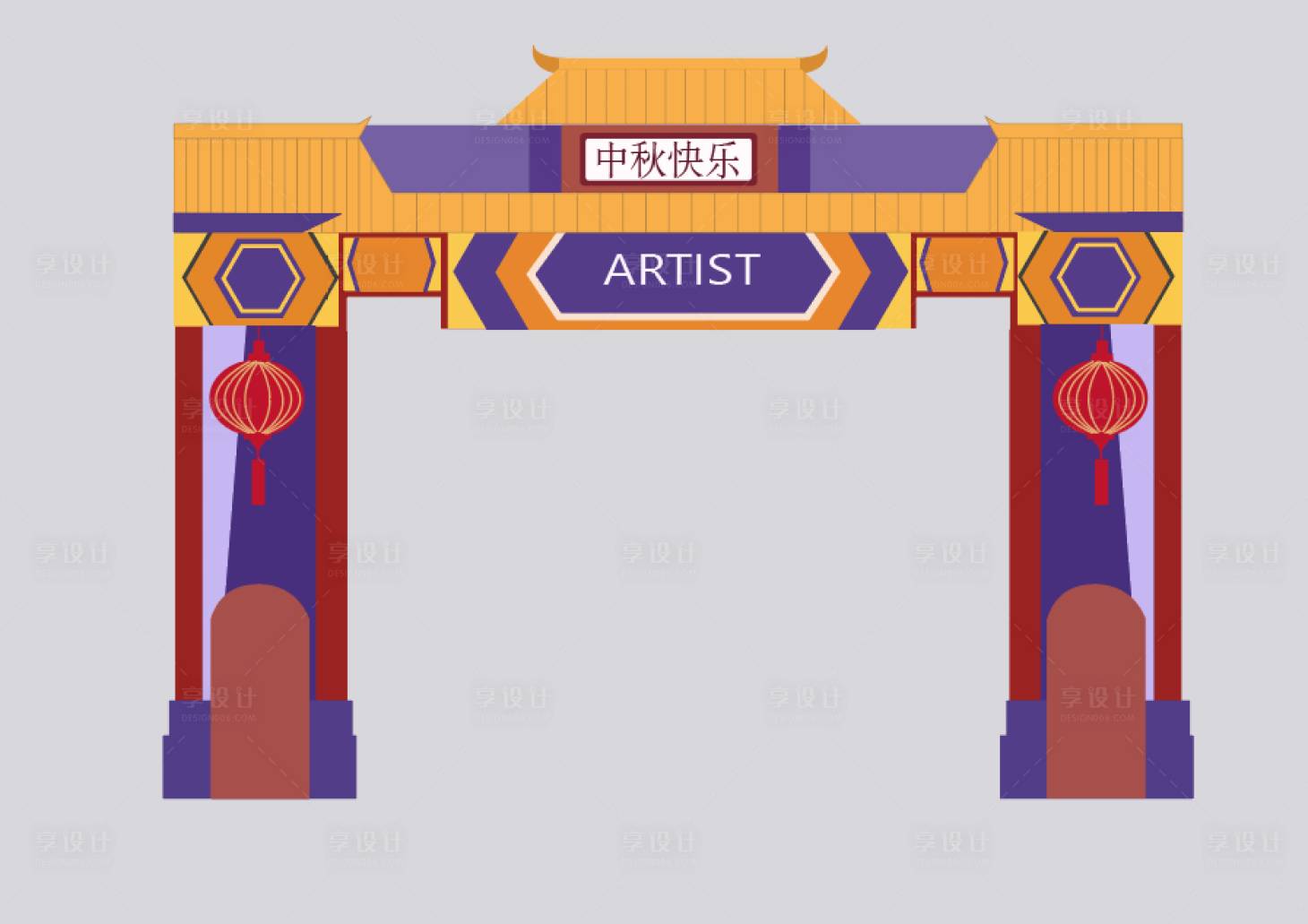 源文件下載【享設(shè)計】搜索編號：56050007639617172【中秋節(jié)節(jié)日門頭】