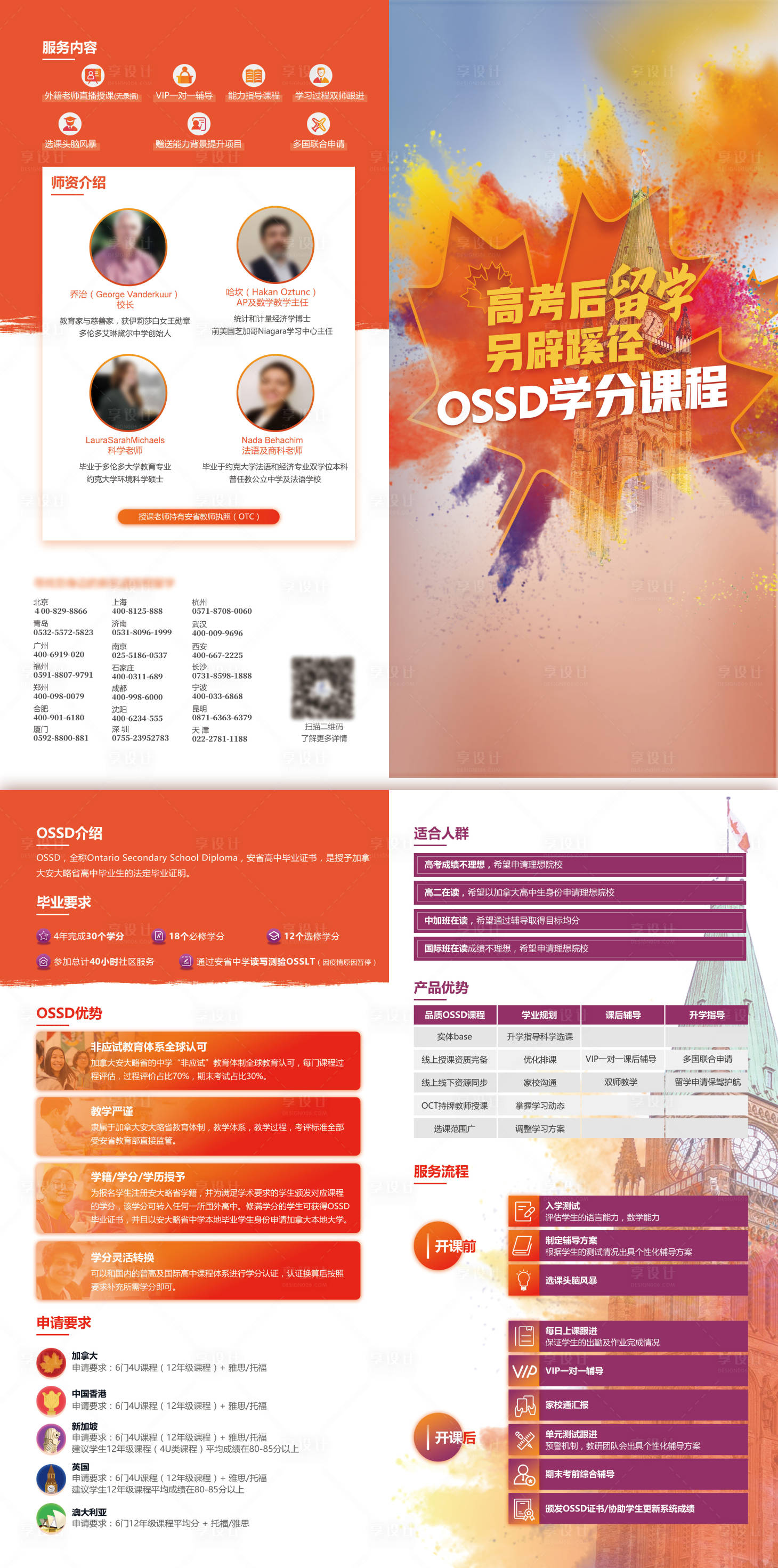源文件下载【享设计】搜索编号：79800007646755252【加拿大留学产品三折页】