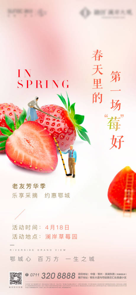 源文件下載【享設計】搜索編號：23150007470922204【春天草莓水果美好活動海報】