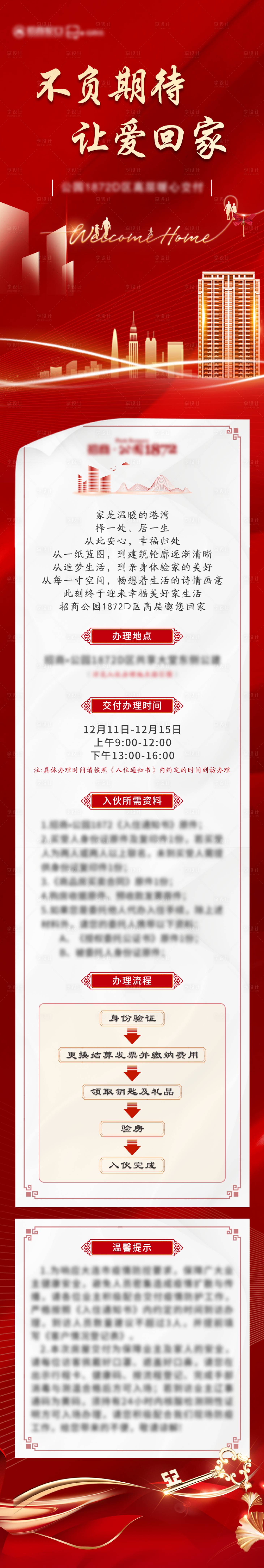 源文件下載【享設計】搜索編號：54610007648402256【地產交付流程長圖】