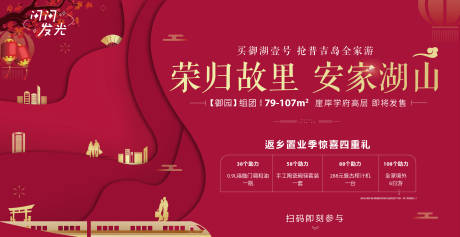 源文件下载【返乡置业四重礼海报】编号：88850007501371489