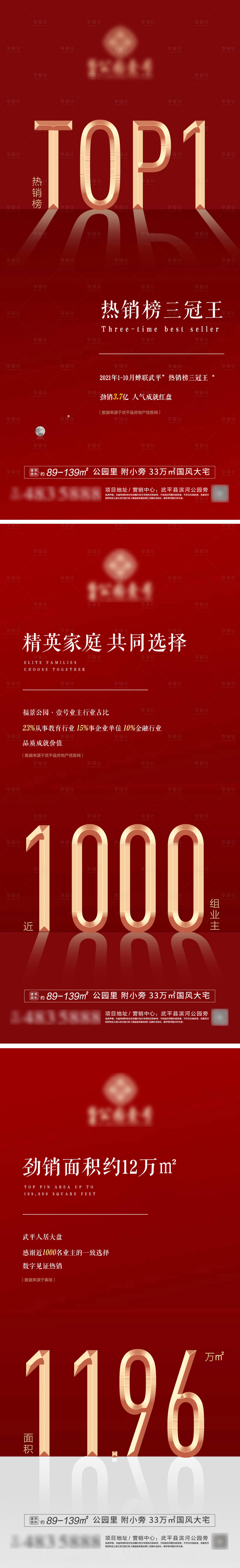 源文件下載【地產紅色熱銷促銷系列海報】編號：71620007722466227
