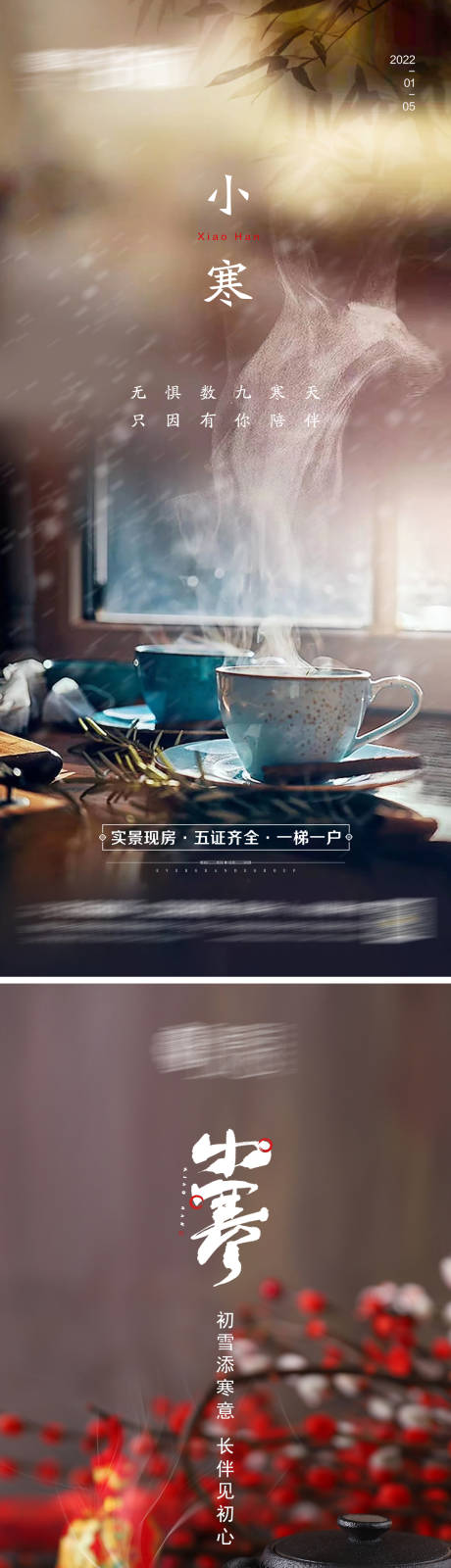源文件下载【小寒节气系列海报】编号：91360007894561315
