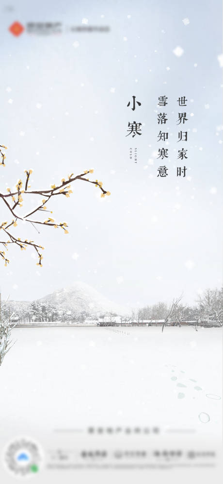 源文件下载【地产二十四节气小寒海报】编号：80890007776937194