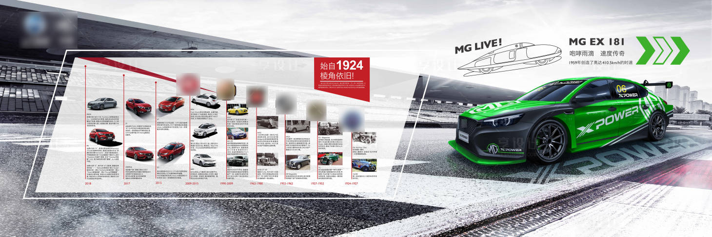 源文件下載【享設計】搜索編號：86550007753737743【汽車品牌歷史文化廣告展板】