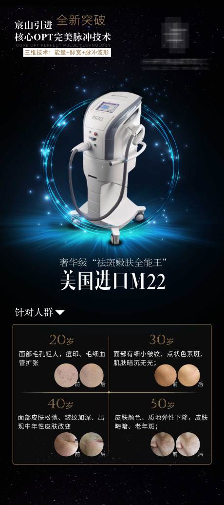 医美嫩肤仪器介绍海报 