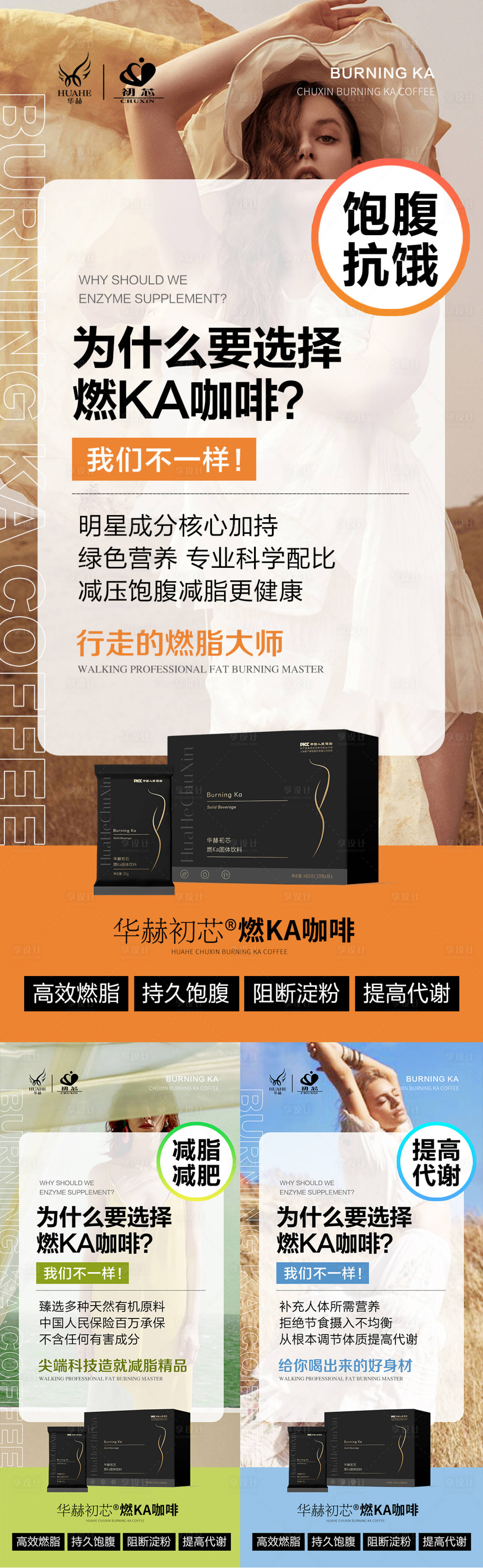源文件下载【微商减脂减肥系列海报防弹咖啡】编号：27430007700028818