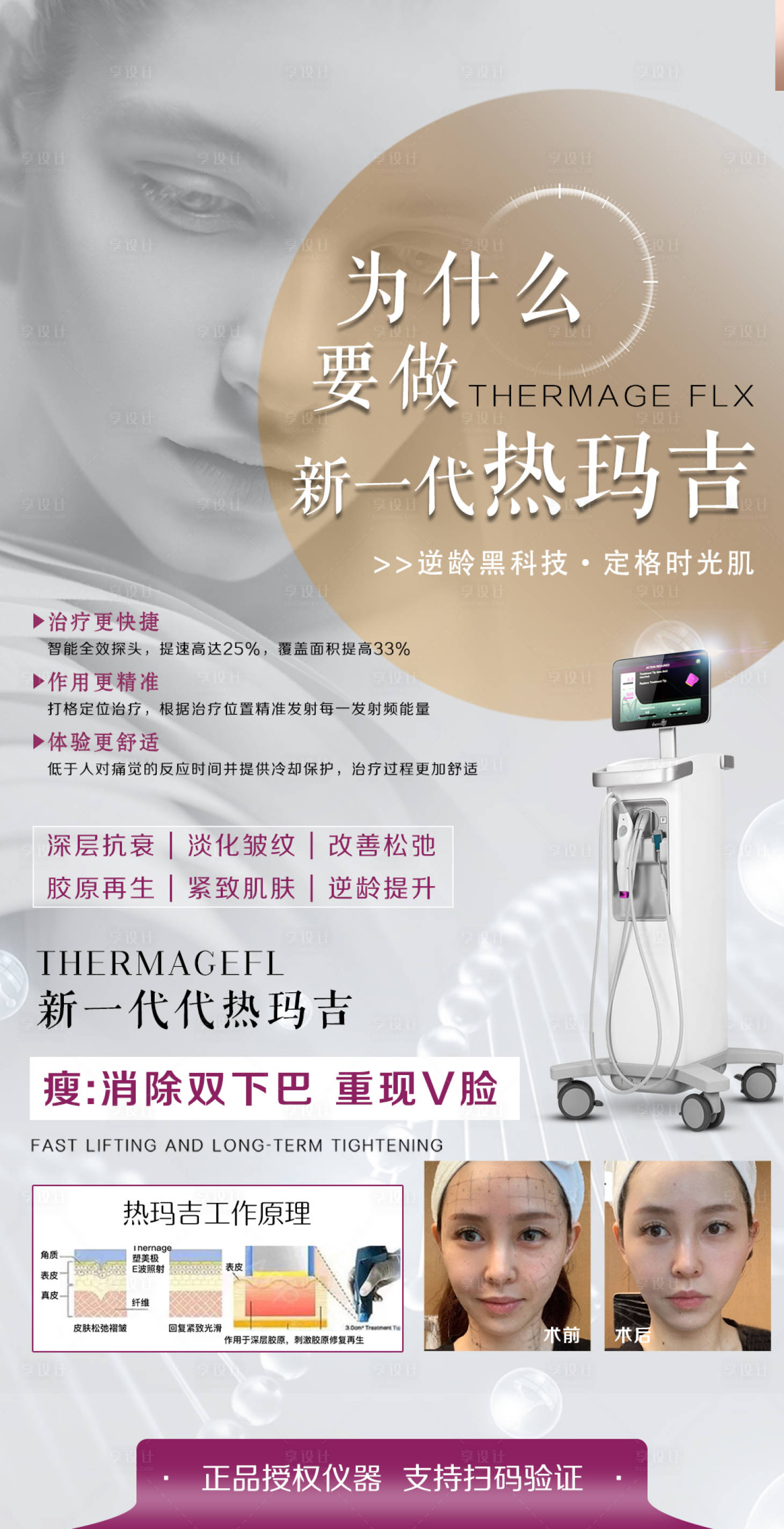 源文件下载【享设计】搜索编号：63760007593152485【热玛吉海报】