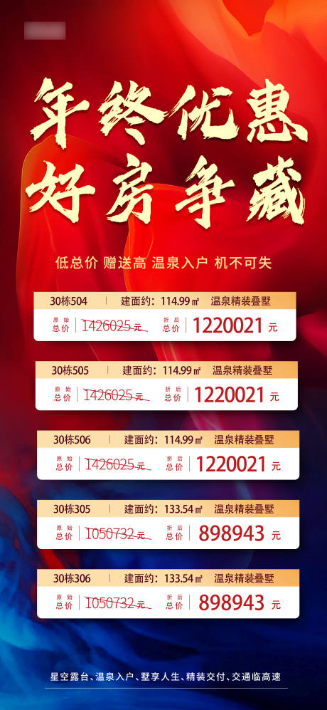 源文件下载【地产特价表海报】编号：49060007673049925