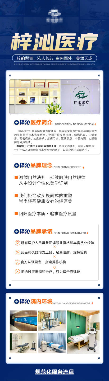 源文件下载【医院简介蓝金长图海报】编号：15500007460285448