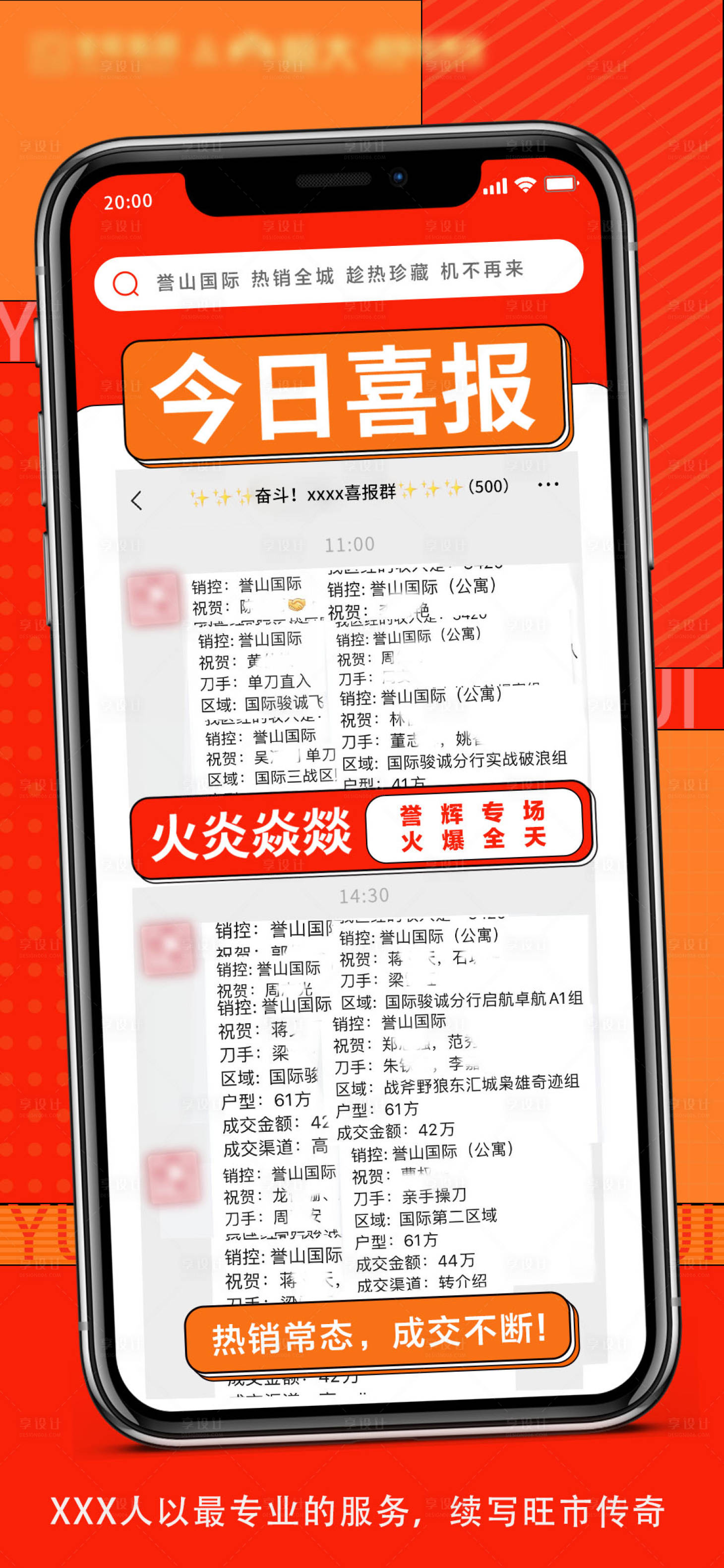 源文件下载【享设计】搜索编号：61560007648597313【地产今日喜报海报】
