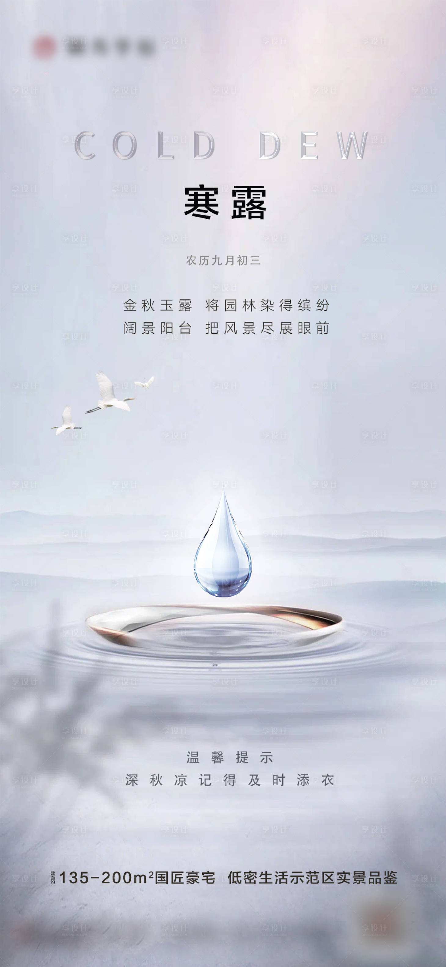 源文件下載【享設計】搜索編號：75890007845968154【寒露節氣海報】