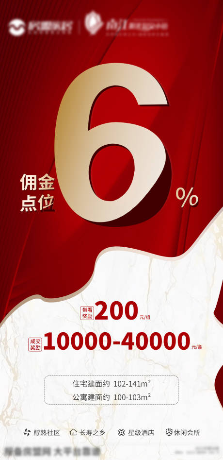 源文件下载【享设计】搜索编号：13480008050906887【地产热销大字报佣金点位图】