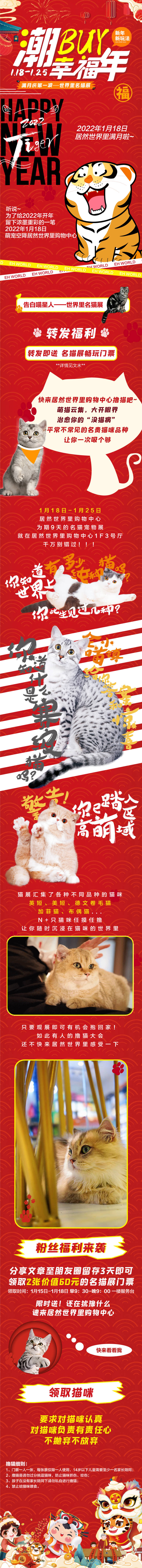 源文件下载【享设计】搜索编号：96370008220812660【商业地产活动喵咪展长图海报】