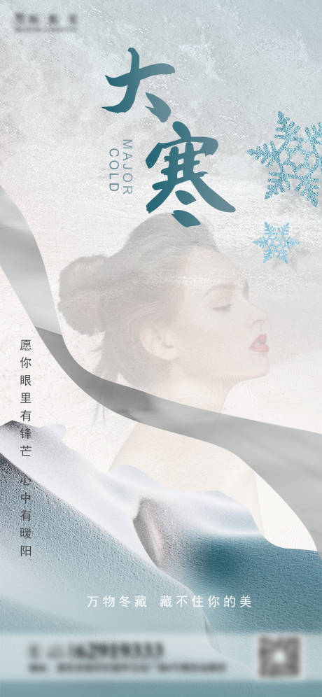 源文件下载【大寒节气海报】编号：28530007984967956