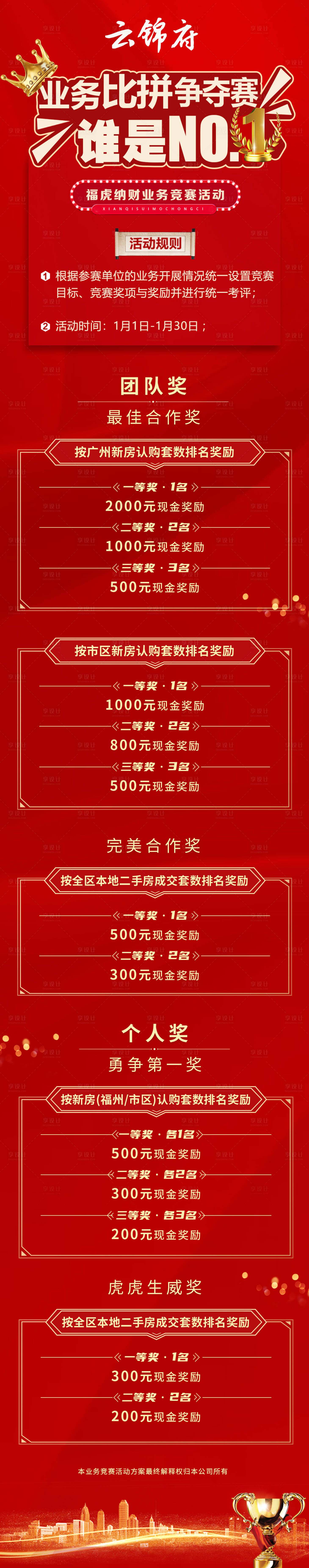 源文件下载【地产红金业务销冠比拼争夺赛长图海报】编号：98540008264171445