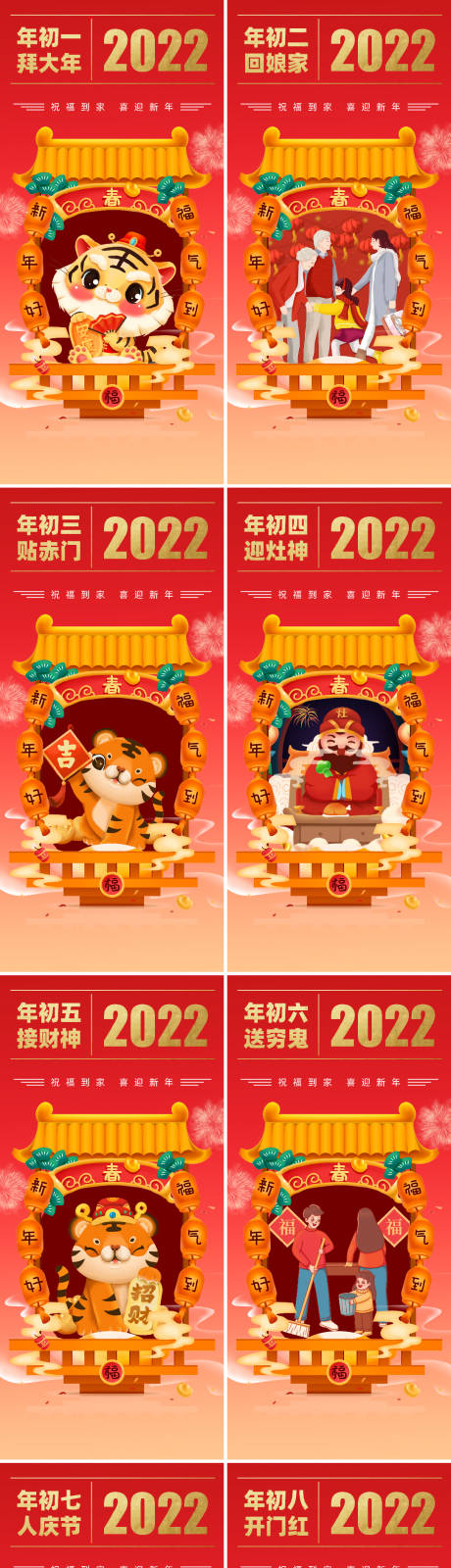 源文件下載【地產(chǎn)除夕初一至初八海報(bào)】編號：23950008202205913