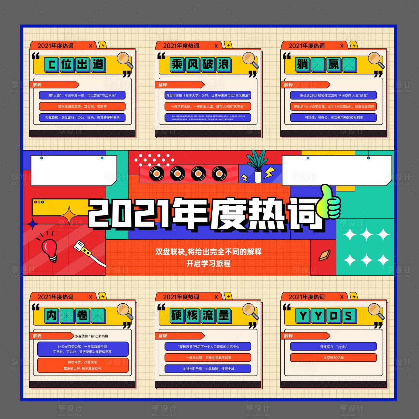 源文件下载【2021年网络热词广告三宫格】编号：13250007935392005